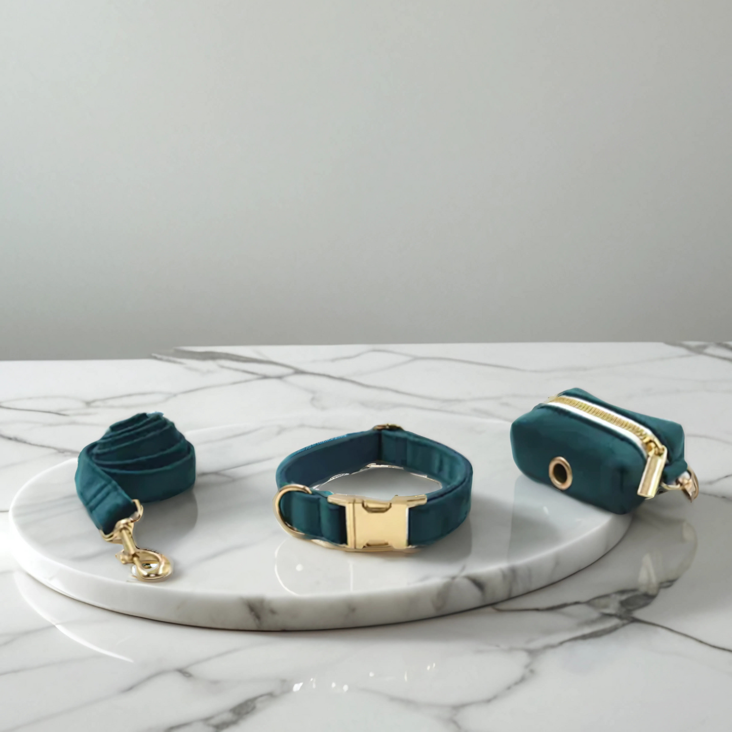 Gassi de Luxe – Samt & Gold für stilvolle Vierbeiner