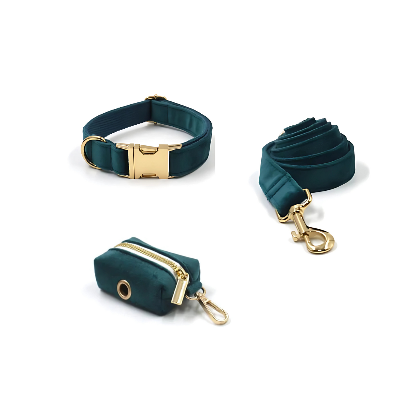 Gassi de Luxe – Samt & Gold für stilvolle Vierbeiner