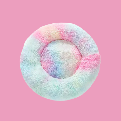 Flauschiges Donut – Haustierbett