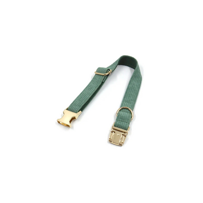 Cord’n’Go – Grünes Hunde-Set aus Cord mit Leine, Geschirr & Beutelspender