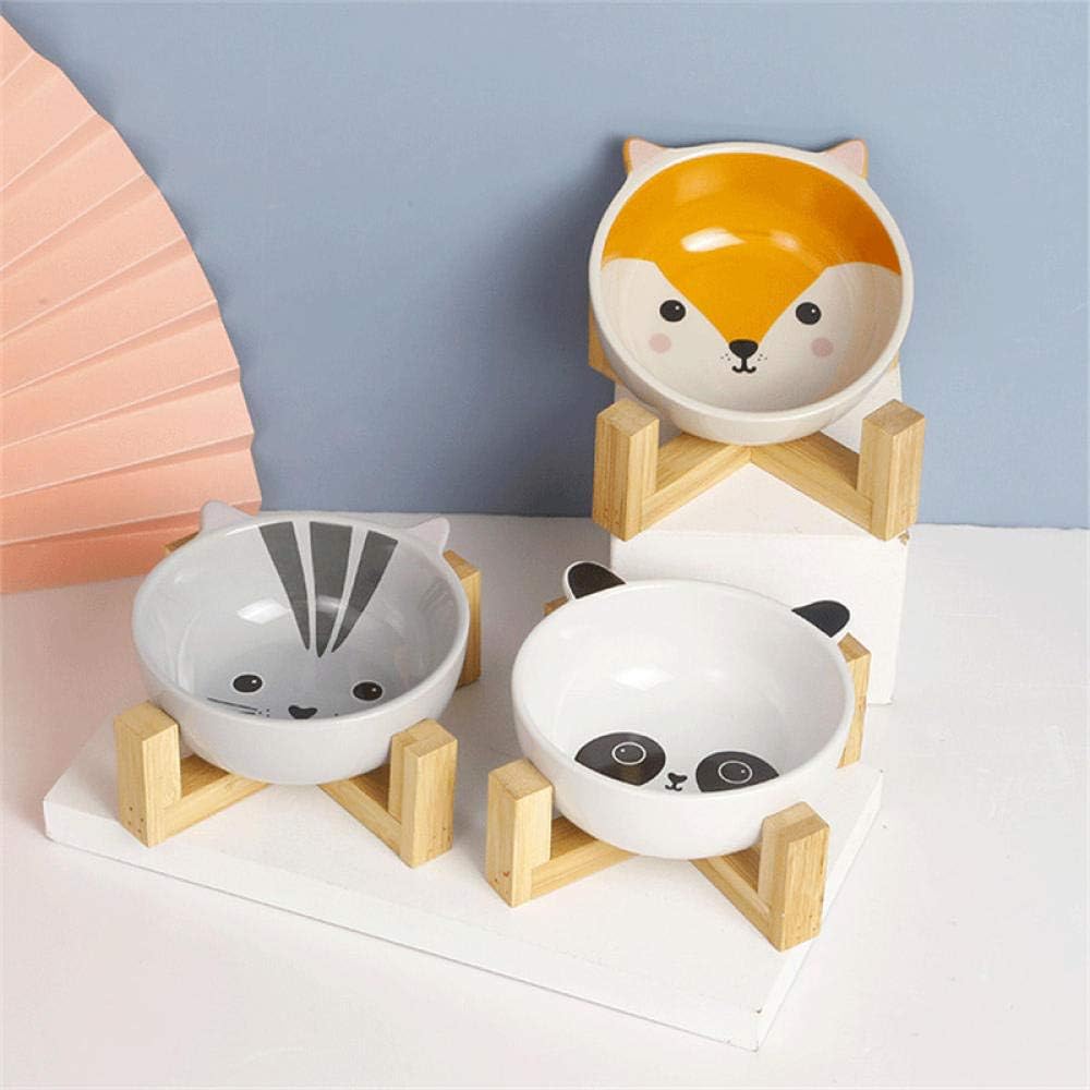 Ceramic pet bowls with cartoon design