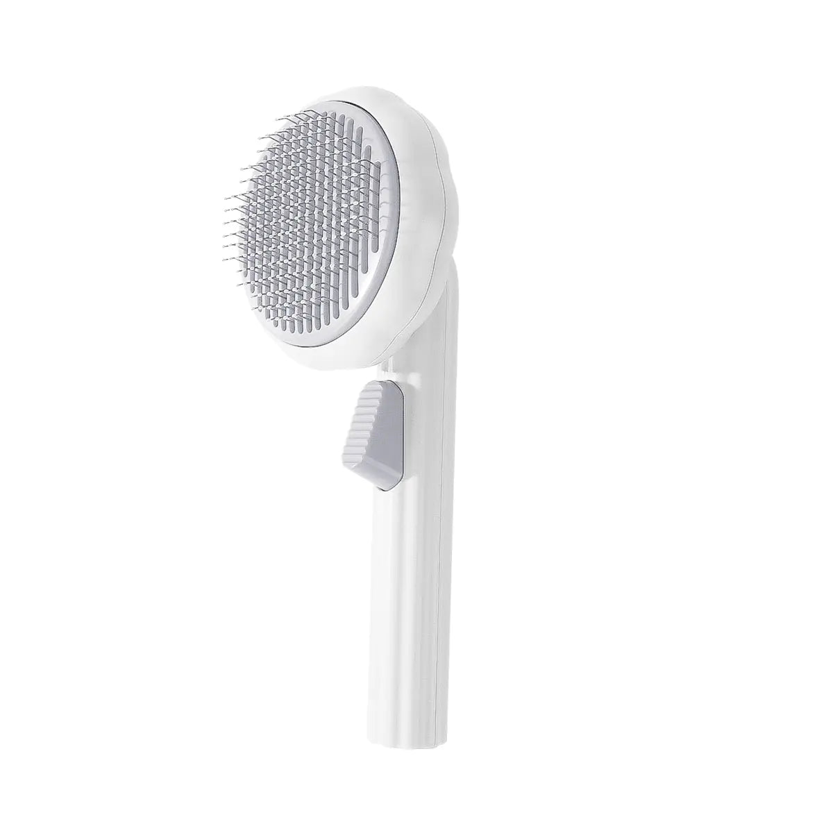 Self-cleaning pet grooming brush