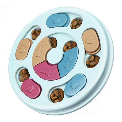 Interactive dog food bowl in puzzle design – Promotes fun, healthy digestion &amp; slow feeding for your dog